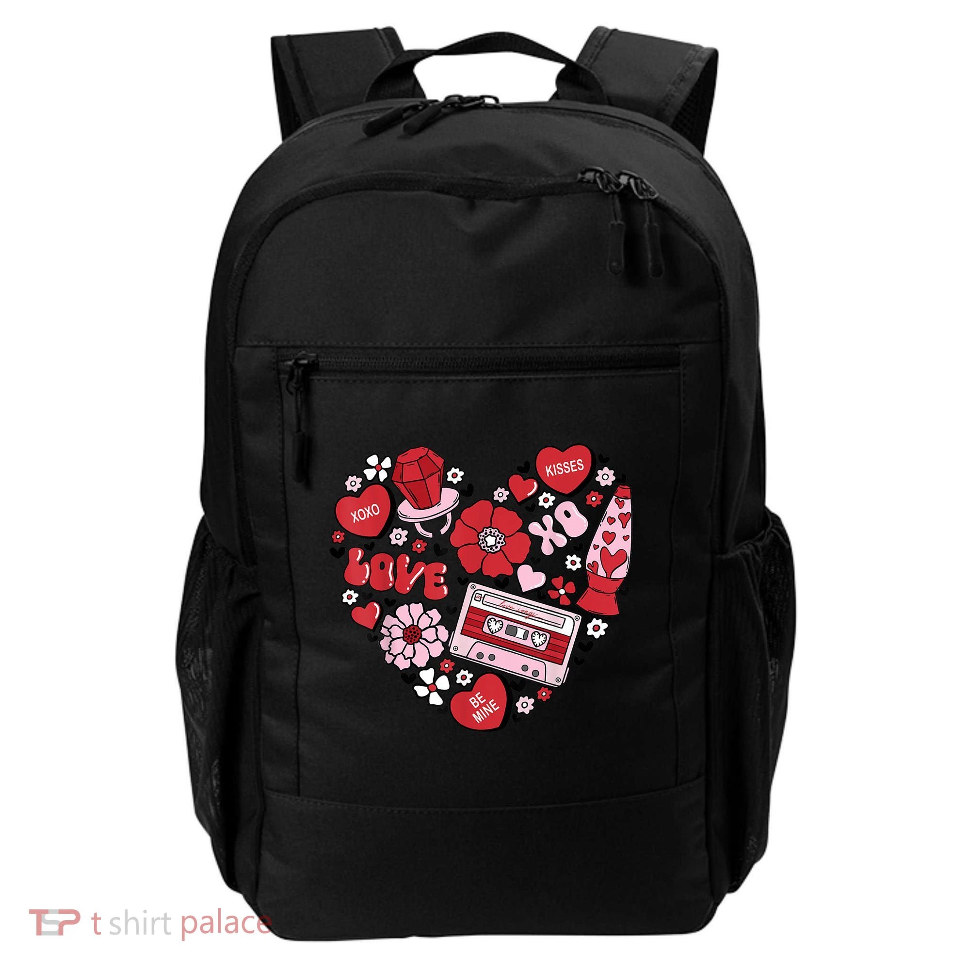 Retro Valentines Day Love Groovy Valentines Hearts Backpack