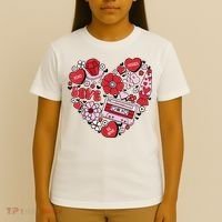 Retro Valentines Day Love Groovy Valentines Hearts T-Shirt thumb 4