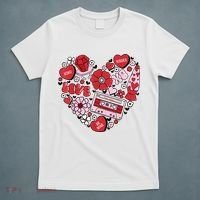 Retro Valentines Day Love Groovy Valentines Hearts T-Shirt thumb 5