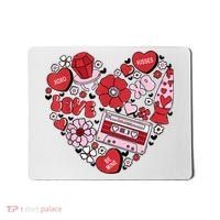 Retro Valentines Day Love Groovy Valentines Hearts Mousepad thumb 0