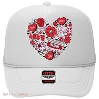 Retro Valentines Day Love Groovy Valentines Hearts Hat thumb 0