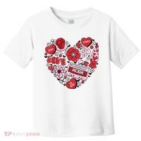 Retro Valentines Day Love Groovy Valentines Hearts Toddler T-Shirt thumb 0