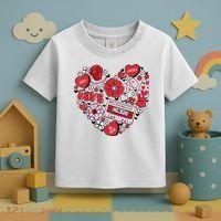 Retro Valentines Day Love Groovy Valentines Hearts Toddler T-Shirt thumb 3