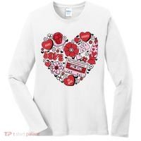 Retro Valentines Day Love Groovy Valentines Hearts Women's Long Sleeve Shirt thumb 0