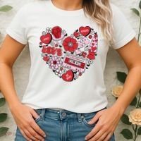 Retro Valentines Day Love Groovy Valentines Hearts Women's T-Shirt thumb 2