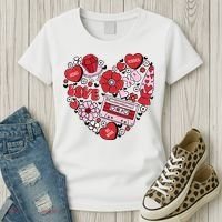 Retro Valentines Day Love Groovy Valentines Hearts Women's T-Shirt thumb 3