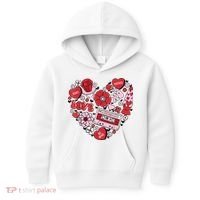 Retro Valentines Day Love Groovy Valentines Hearts Kids Hoodie thumb 0