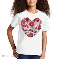Retro Valentines Day Love Groovy Valentines Hearts Kids T-Shirt thumb 2