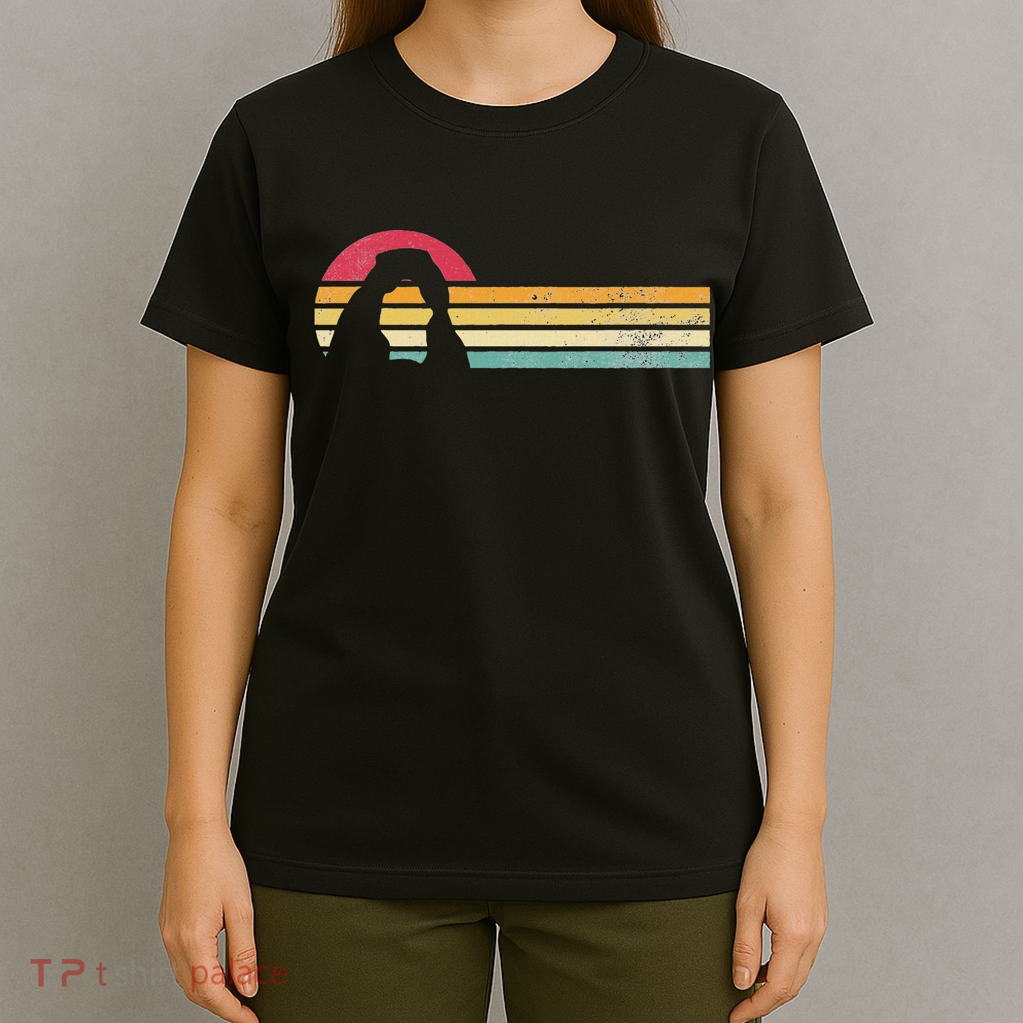 Retro Vintage Delicate Arch Silhouette Arches National Park T-Shirt