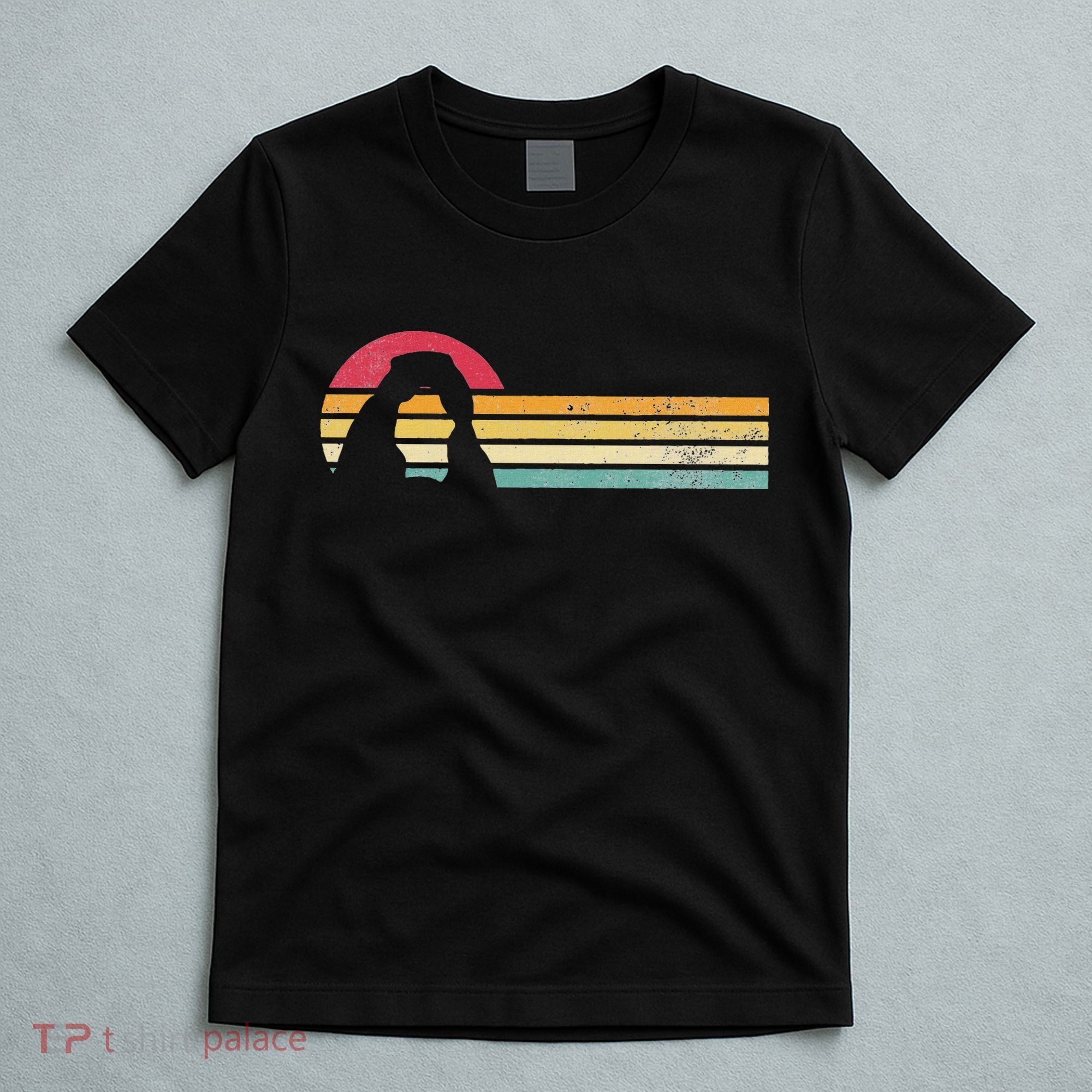 Retro Vintage Delicate Arch Silhouette Arches National Park T-Shirt