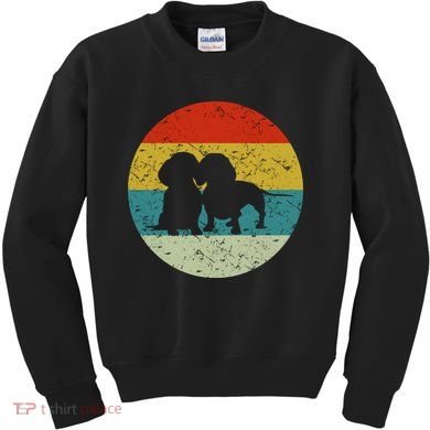 Retro Vintage Dachshund Kids Sweatshirt