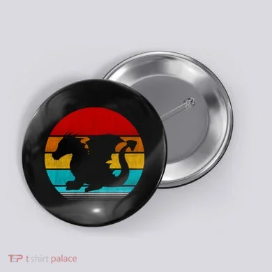 Retro Vintage Dragon Button