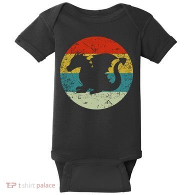 Retro Vintage Dragon Baby Bodysuit