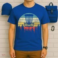 Retro Vintage Disc Golf Gift Frolf Flying Disc Sport Gift T-Shirt thumb 6