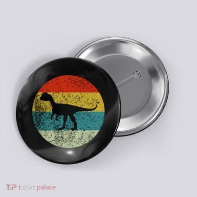 Retro Vintage Dilophosaurus Button