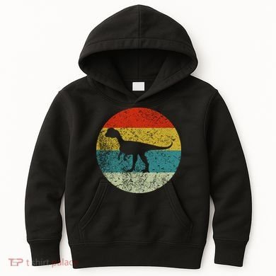 Retro Vintage Dilophosaurus Kids Hoodie