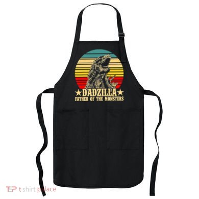 Retro Vintage Dadzilla Father Of The Monsters Apron
