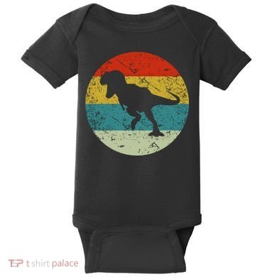 Retro Vintage Dinosaur Baby Bodysuit