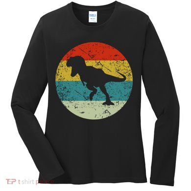 Retro Vintage Dinosaur Women's Long Sleeve Shirt