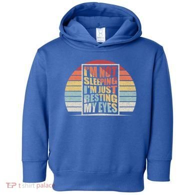 Retro Vintage Dad I'm Not Sleeping I'm Just Resting My Eyes Gift Toddler Hoodie
