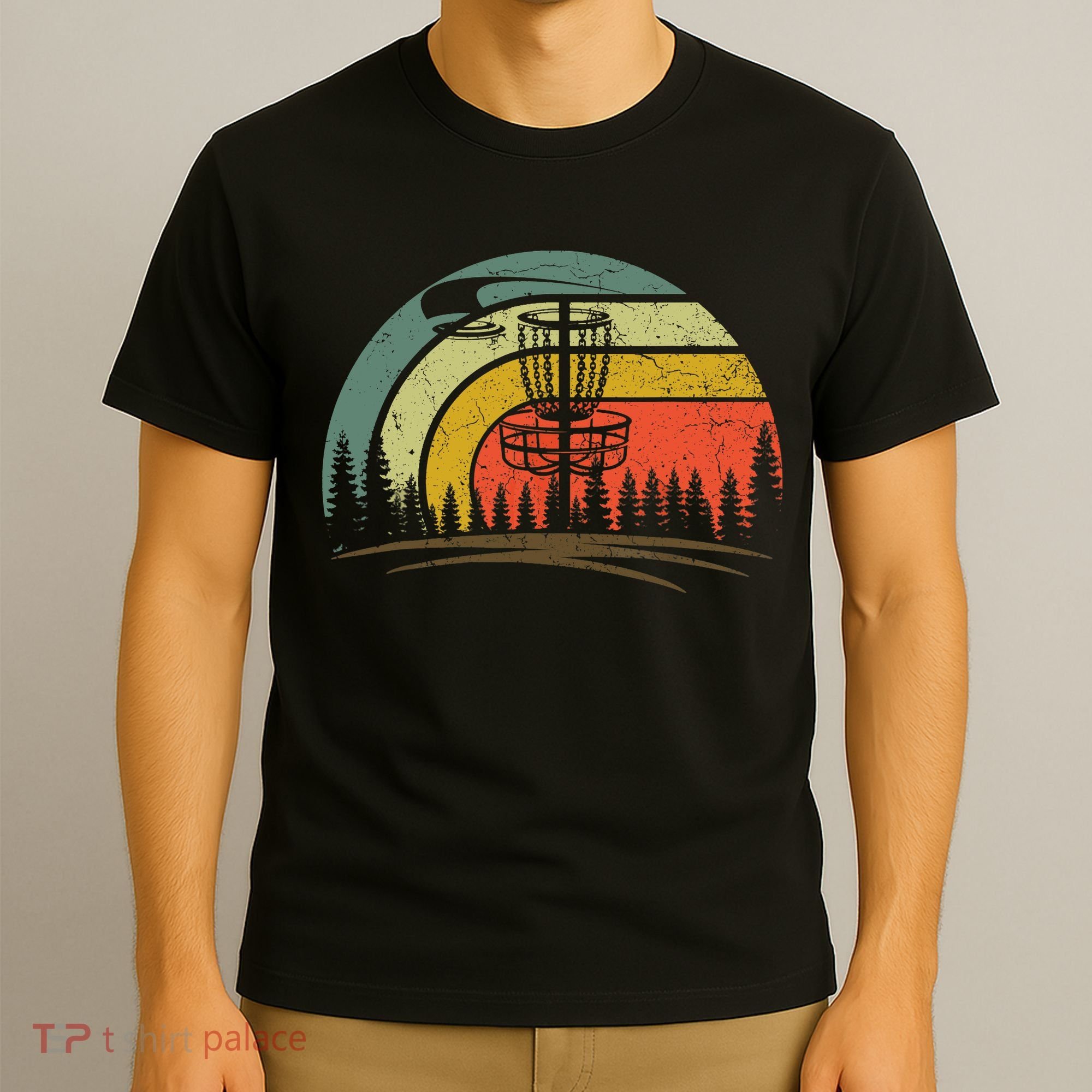 Retro Vintage Disc Golf Shirt Frolf Flying Disc Sport T-Shirt