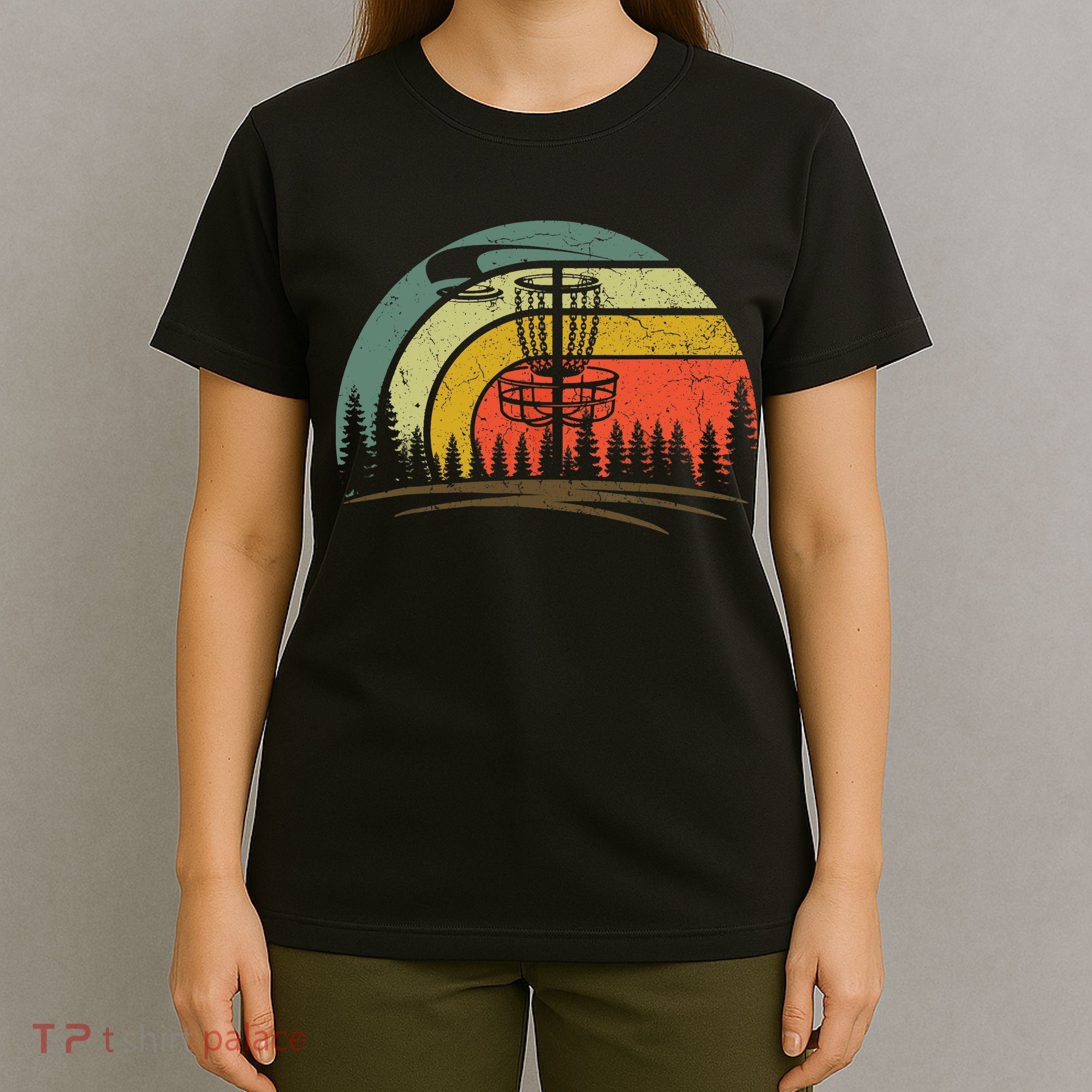 Retro Vintage Disc Golf Shirt Frolf Flying Disc Sport T-Shirt