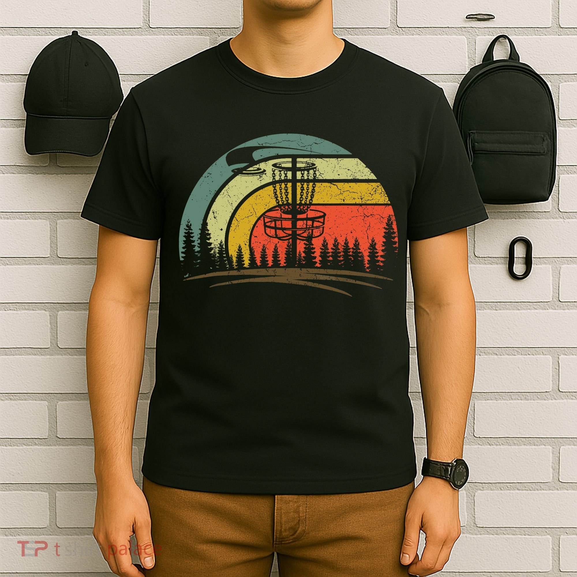 Retro Vintage Disc Golf Shirt Frolf Flying Disc Sport T-Shirt