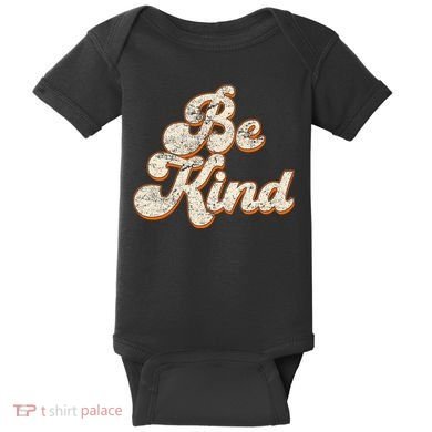 Retro Vintage Distressed Be Kind Baby Bodysuit