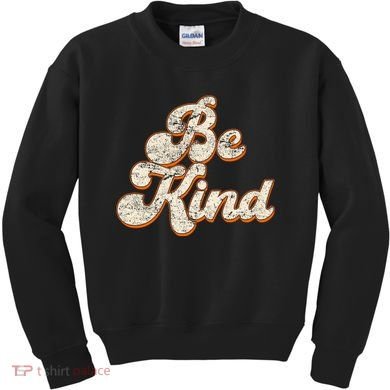 Retro Vintage Distressed Be Kind Kids Sweatshirt