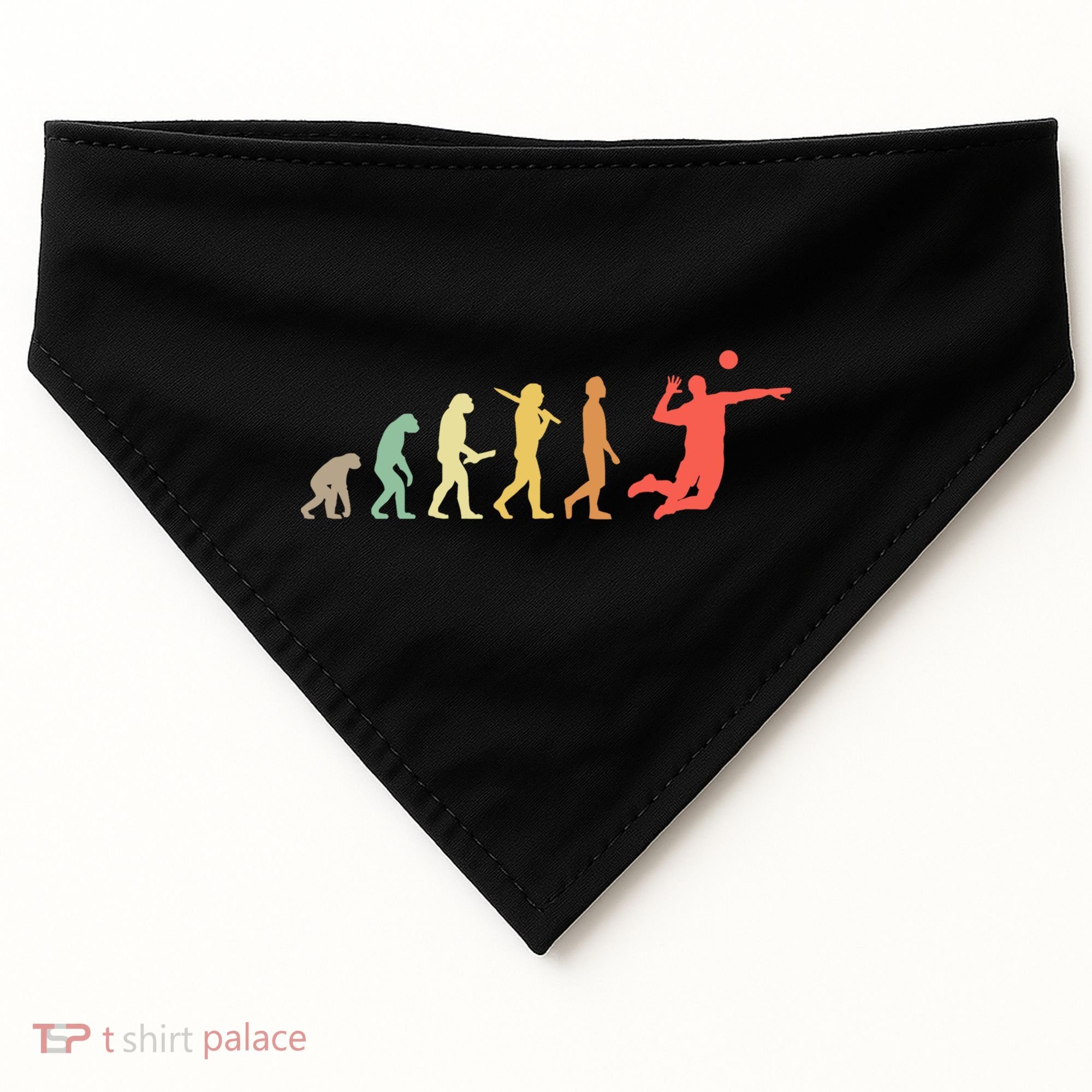 Retro Volleyball Evolution Gift For Volleyball Players Gift USA-Made Doggie Bandana