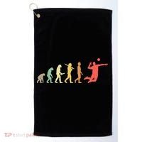 Retro Volleyball Evolution Gift For Volleyball Players Gift Golf Towel thumb 0