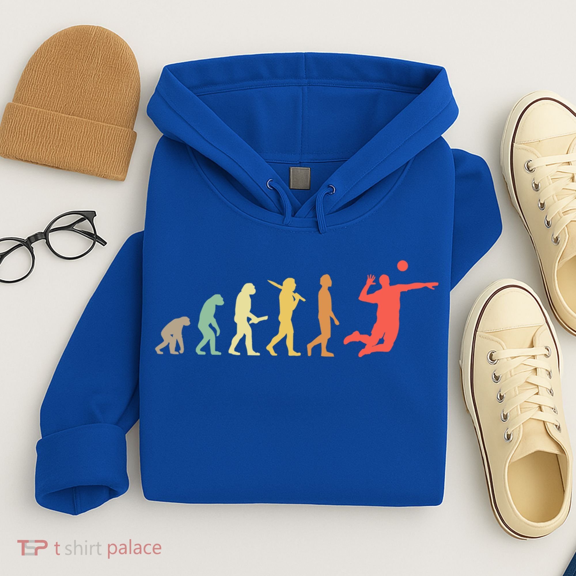 Retro Volleyball Evolution Gift For Volleyball Players Gift Hoodie