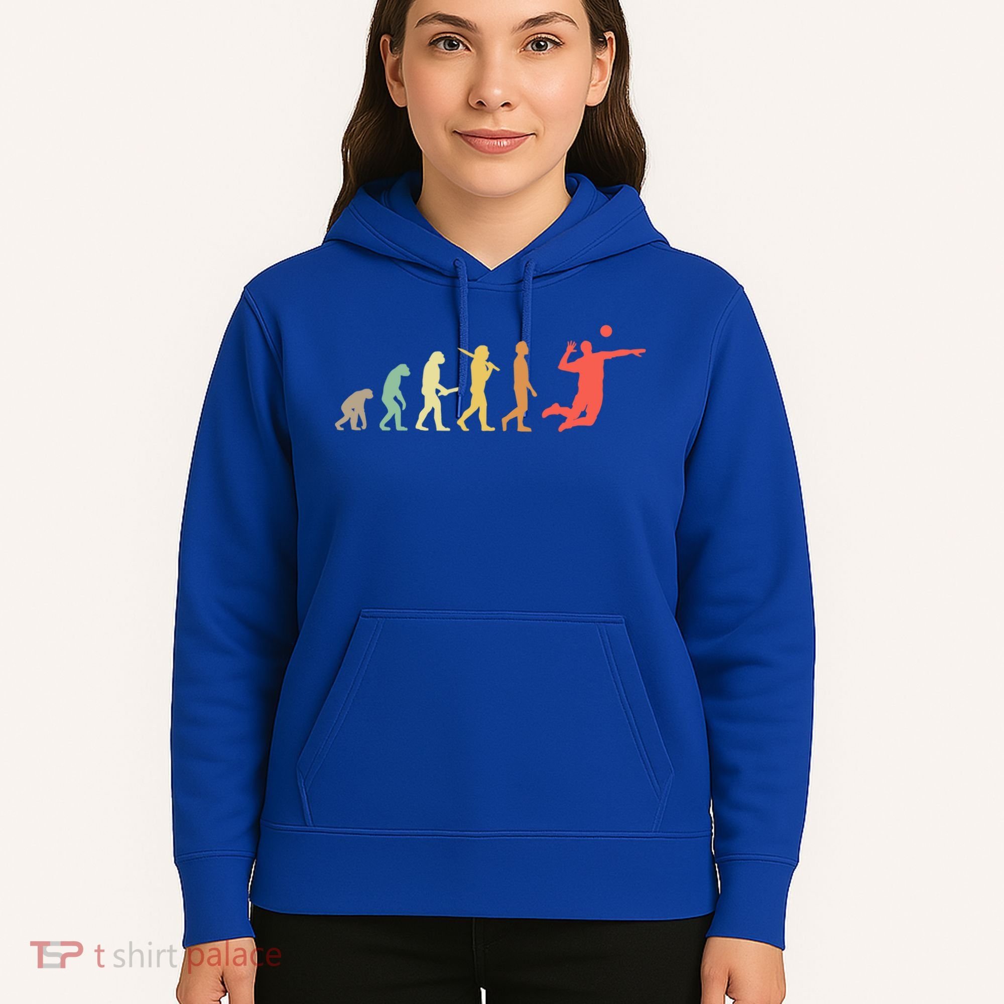 Retro Volleyball Evolution Gift For Volleyball Players Gift Hoodie
