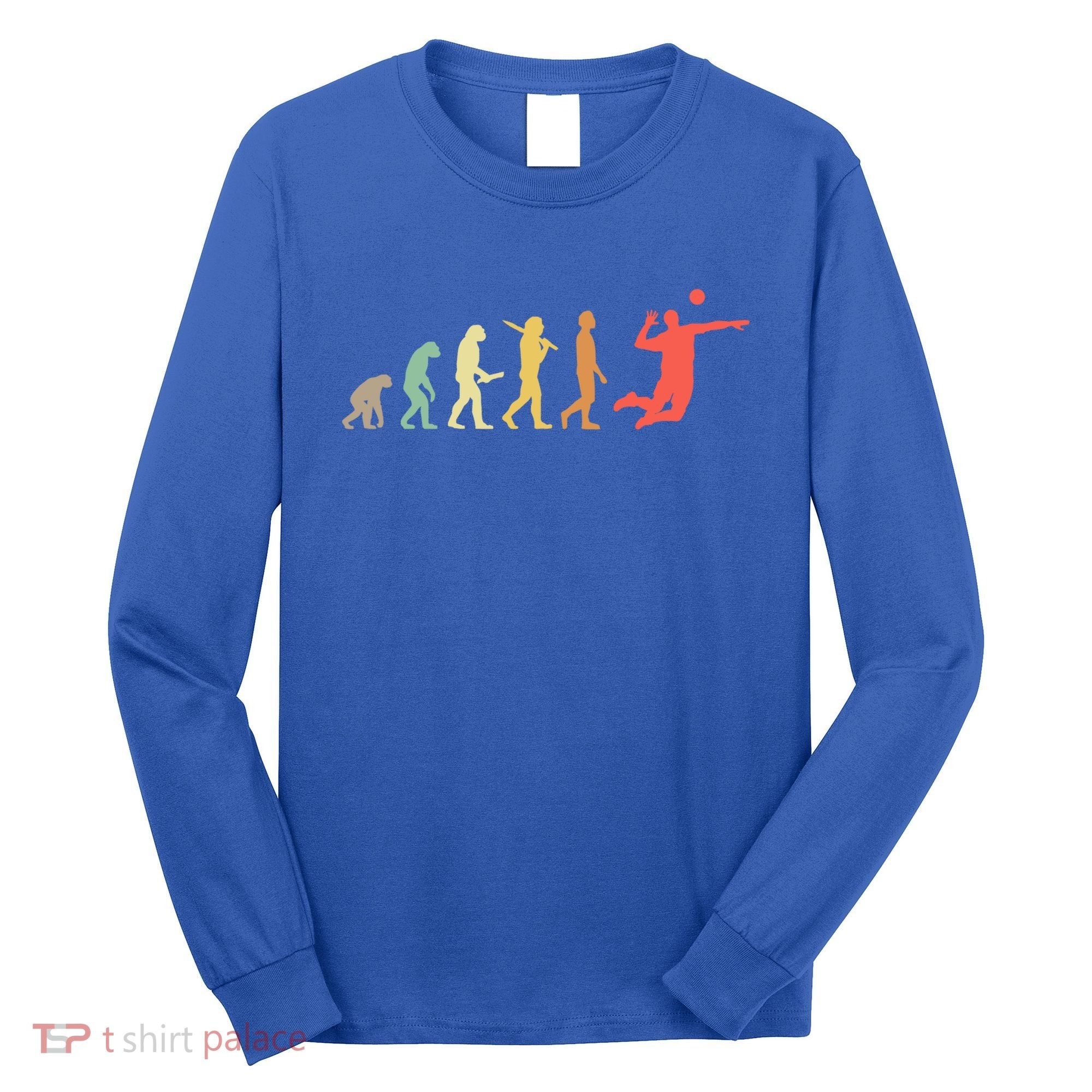Retro Volleyball Evolution Gift For Volleyball Players Gift Long Sleeve Shirt