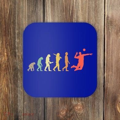 Retro Volleyball Evolution Gift For Volleyball Players Gift Coaster
