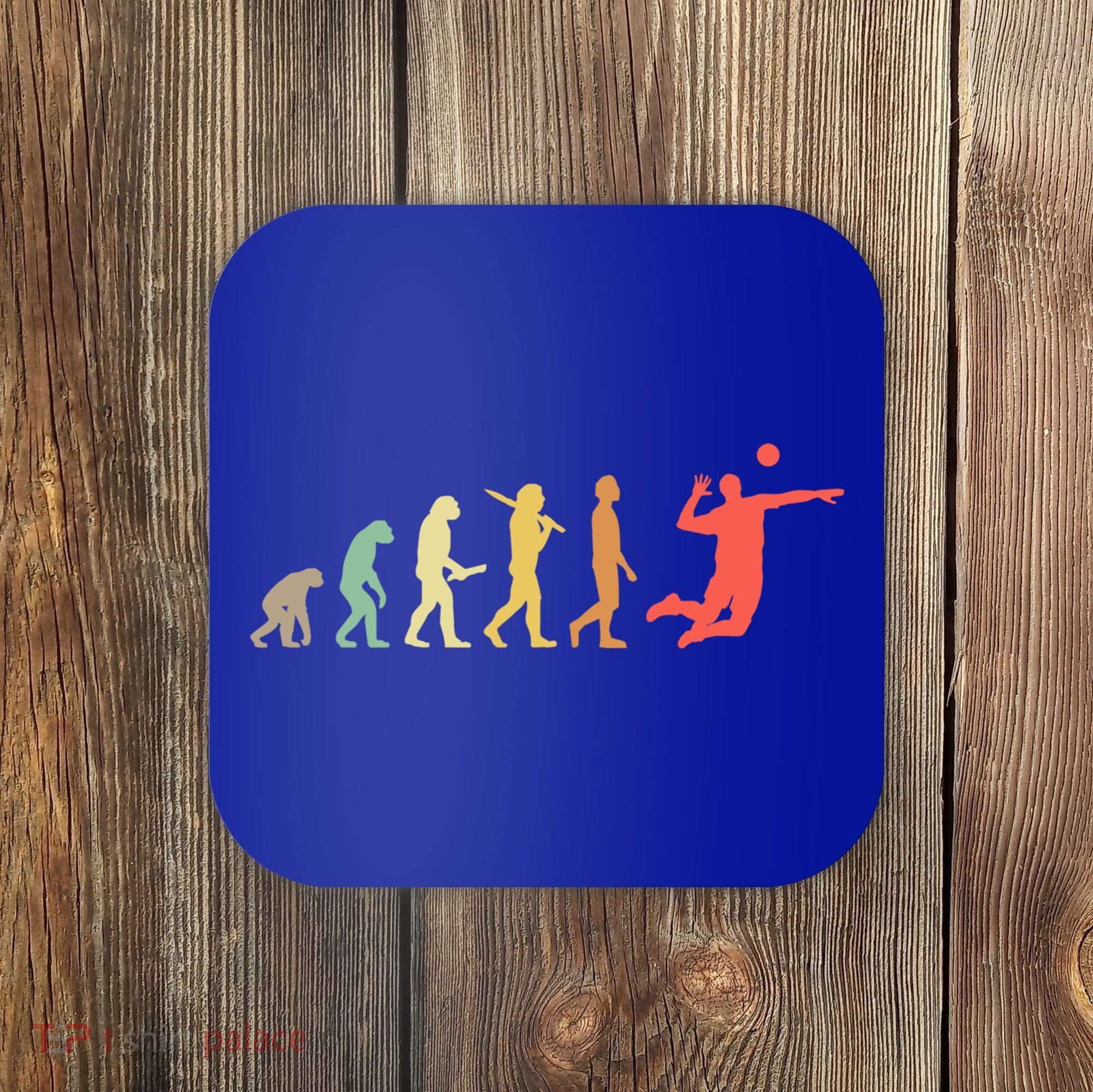 Retro Volleyball Evolution Gift For Volleyball Players Gift Coaster