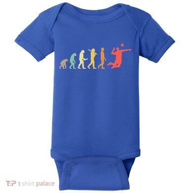 Retro Volleyball Evolution Gift For Volleyball Players Gift Baby Bodysuit