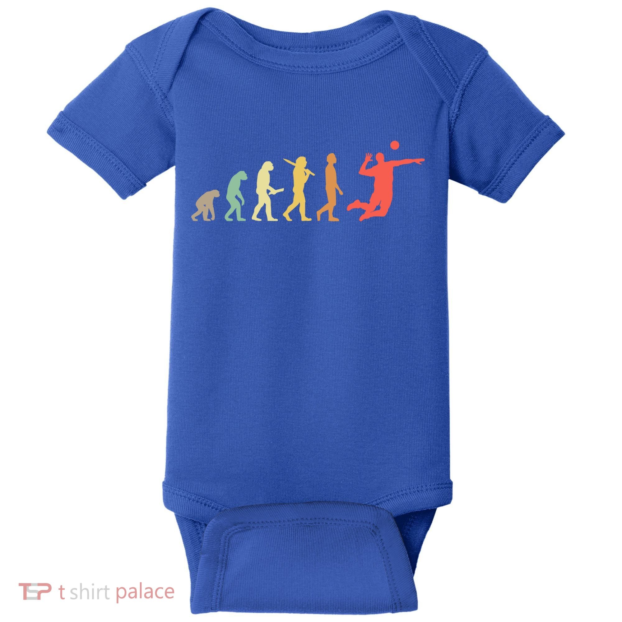 Retro Volleyball Evolution Gift For Volleyball Players Gift Baby Bodysuit