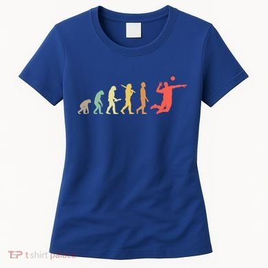 Retro Volleyball Evolution Gift For Volleyball Players Gift Women's T-Shirt