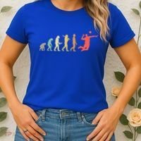 Retro Volleyball Evolution Gift For Volleyball Players Gift Women's T-Shirt thumb 2