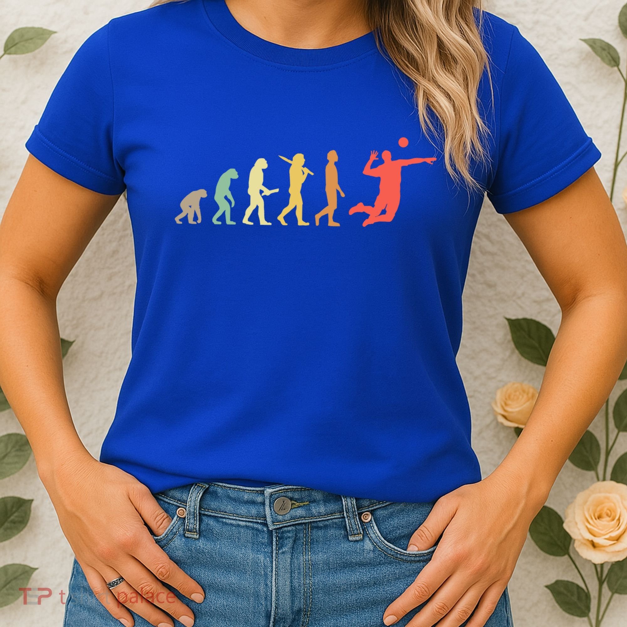 Retro Volleyball Evolution Gift For Volleyball Players Gift Women's T-Shirt