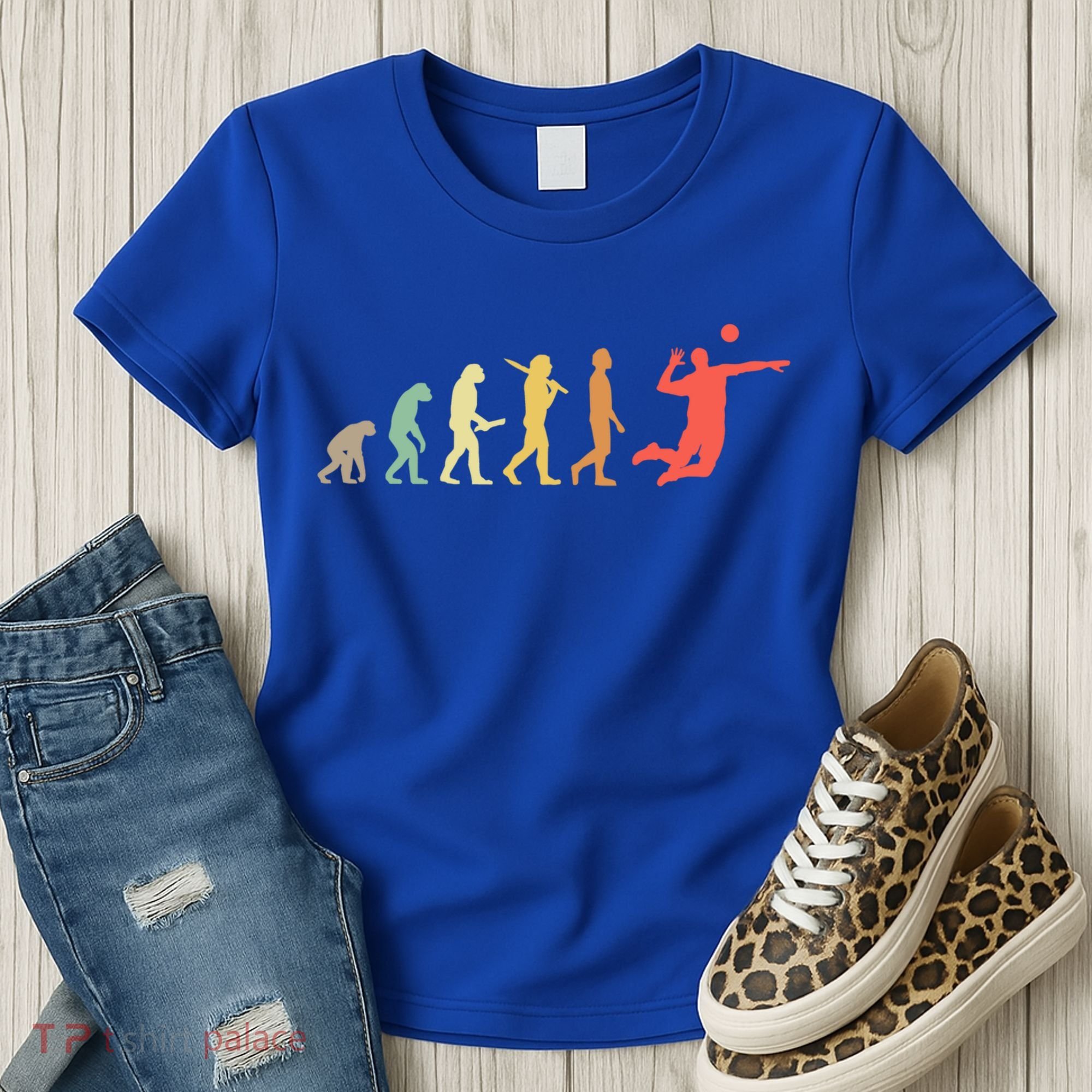 Retro Volleyball Evolution Gift For Volleyball Players Gift Women's T-Shirt