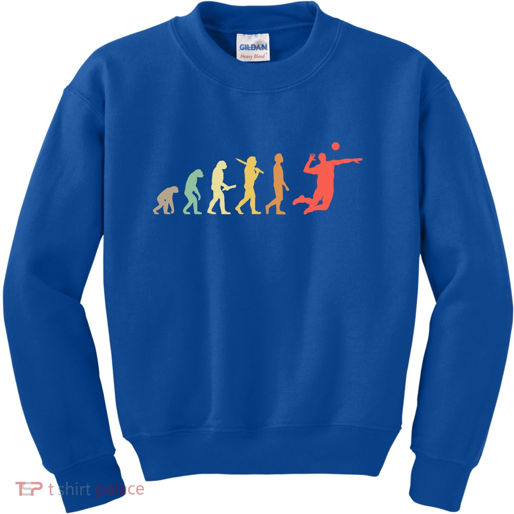 Retro Volleyball Evolution Gift For Volleyball Players Gift Kids Sweatshirt