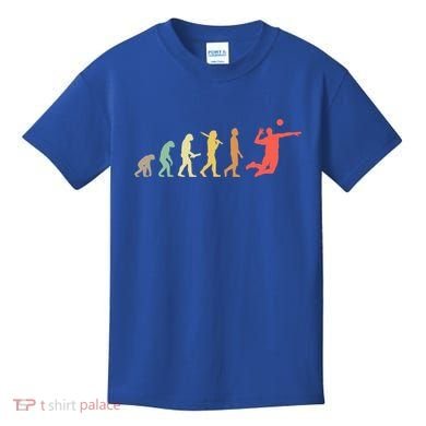 Retro Volleyball Evolution Gift For Volleyball Players Gift Kids T-Shirt
