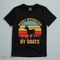 Retro Vintage Easily Distracted By Goats Funny Goat Lover T-Shirt thumb 5