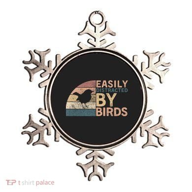 Retro Vintage Easily Distracted By Birds Funny Birds Lover Meaningful Great Gi Ornament