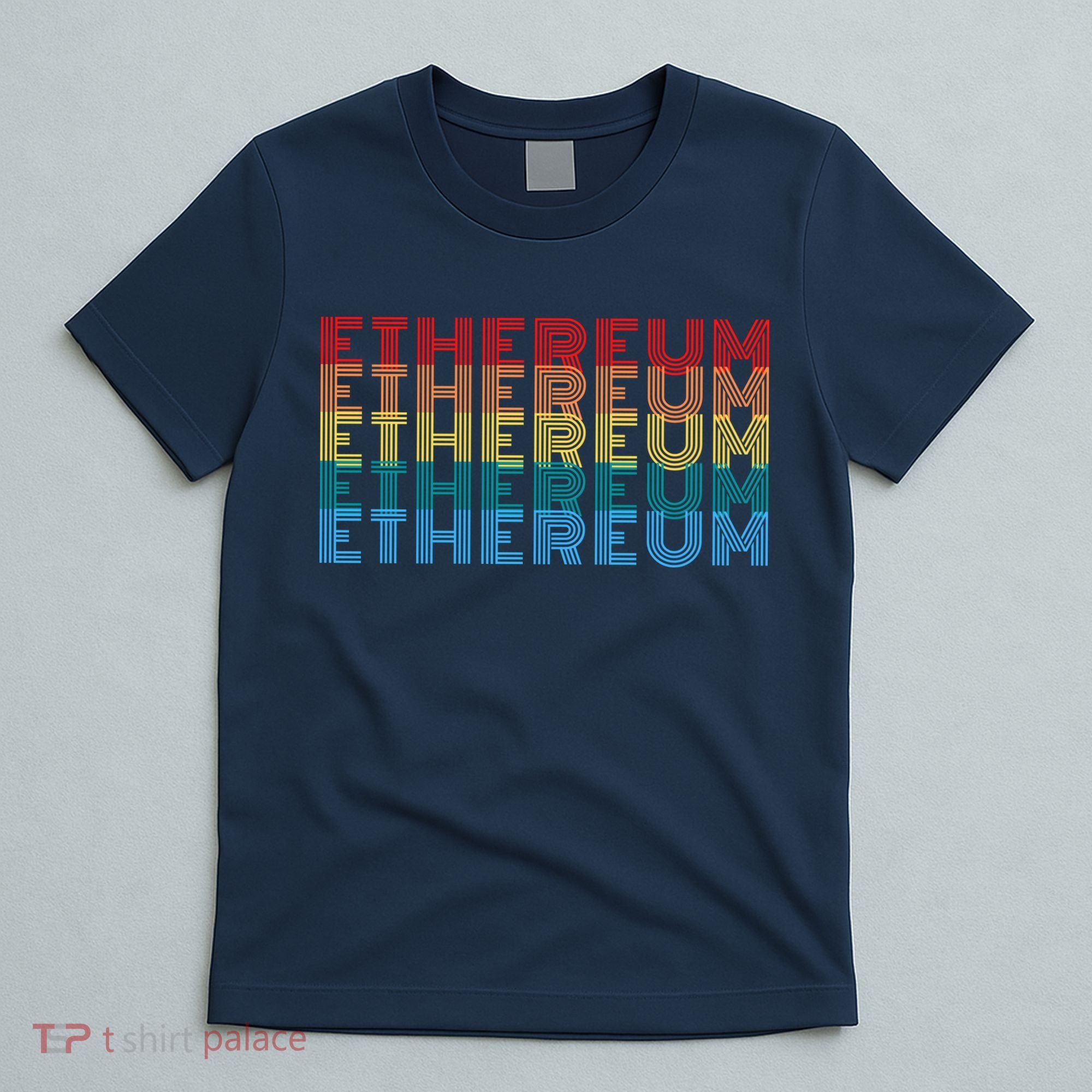 Retro Vintage Ethereum, Crypto Currency, Blockchain, ETH Logo, ETH Coin Lovers T-Shirt