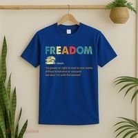 Retro Vintage Freadom Definition The Power Or Right To Read T-Shirt thumb 2