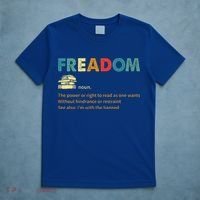 Retro Vintage Freadom Definition The Power Or Right To Read T-Shirt thumb 5