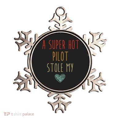 Retro Vintage Funny A Super Hot Pilot Stole My Heart Ornament